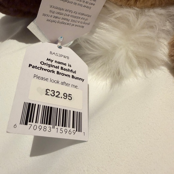 Bashful Patchwork Brown Bunny - RETIRED - Picture 6 of 9